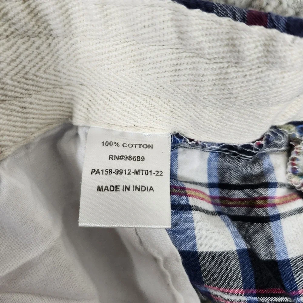Todd Snyder Shorts Mens 36 Multicolor Madras Plaid 7 Inseam Elastic Waist Casual
